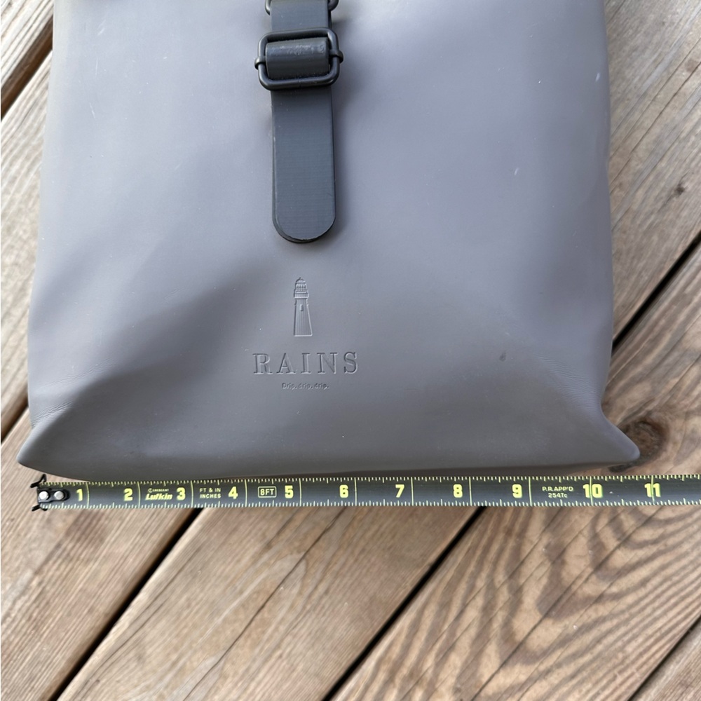 RAINS Rucksack Waterproof Backpack Grey Black - Picture 9 of 16
